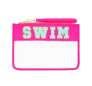 Clear Varsity Mini Letter Swim Bag