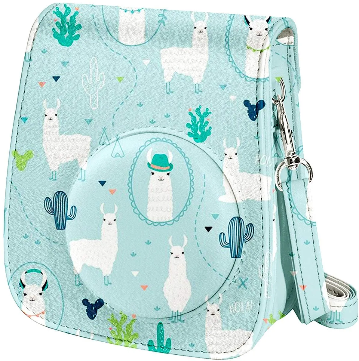 [CLEARANCE] Pikxi BMP11 Fujifilm Instax Mini 11 PU Leather Camera Case Bag Shoulder Bag Protector Cover Case (Colorful Animal Designs)
