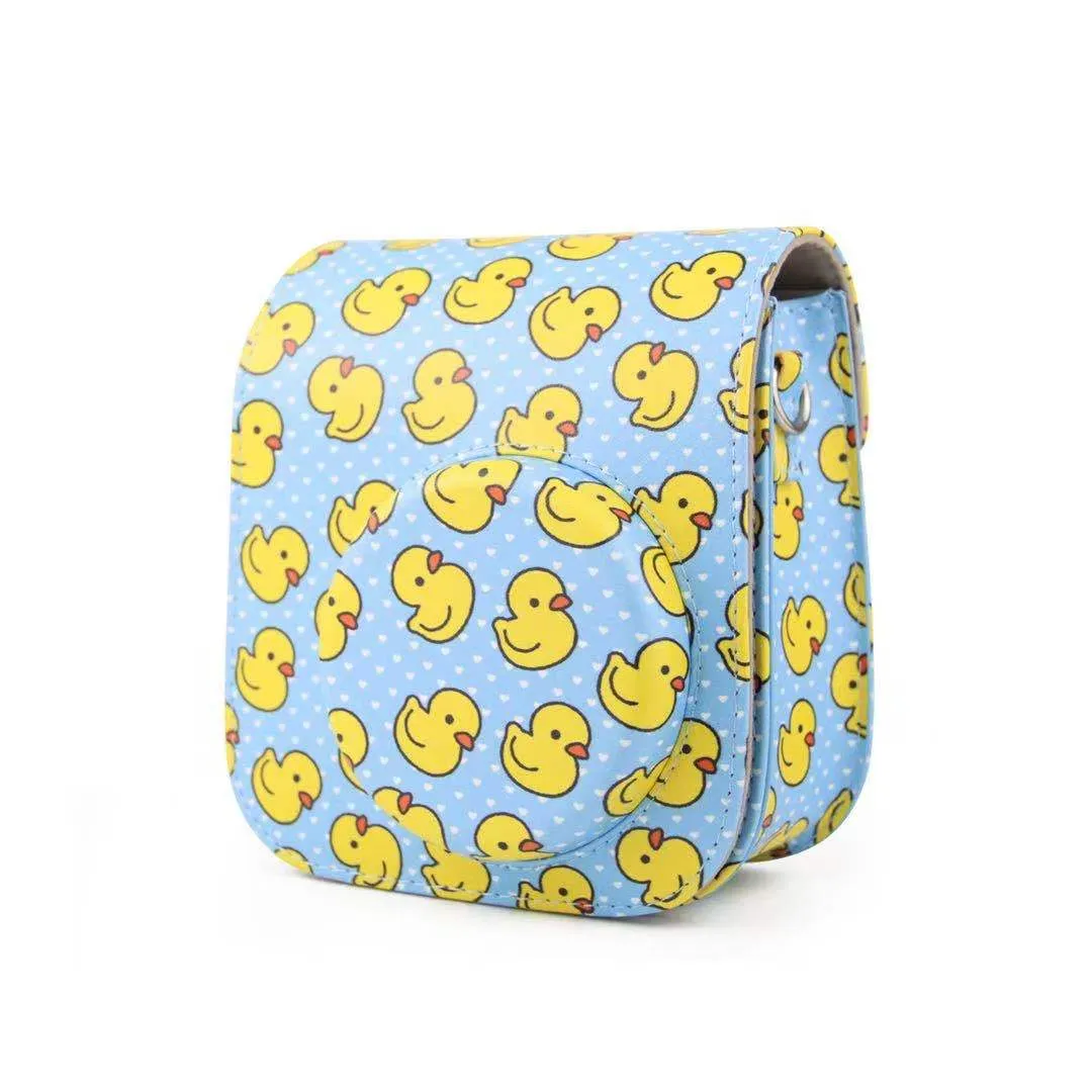 [CLEARANCE] Pikxi BMP11 Fujifilm Instax Mini 11 PU Leather Camera Case Bag Shoulder Bag Protector Cover Case (Colorful Animal Designs)