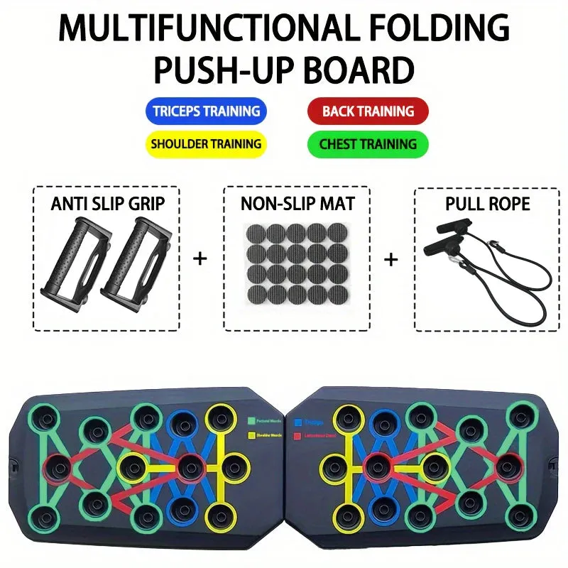 Color-Coded Push-Up Board for Targeted Upper Body Training