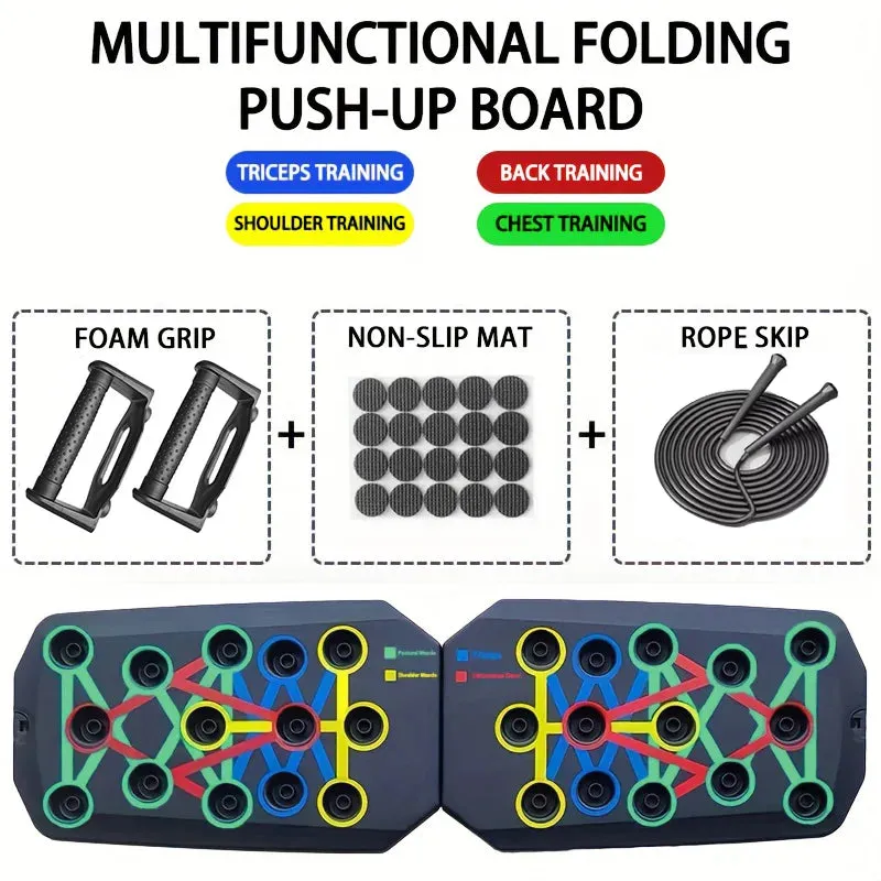 Color-Coded Push-Up Board for Targeted Upper Body Training