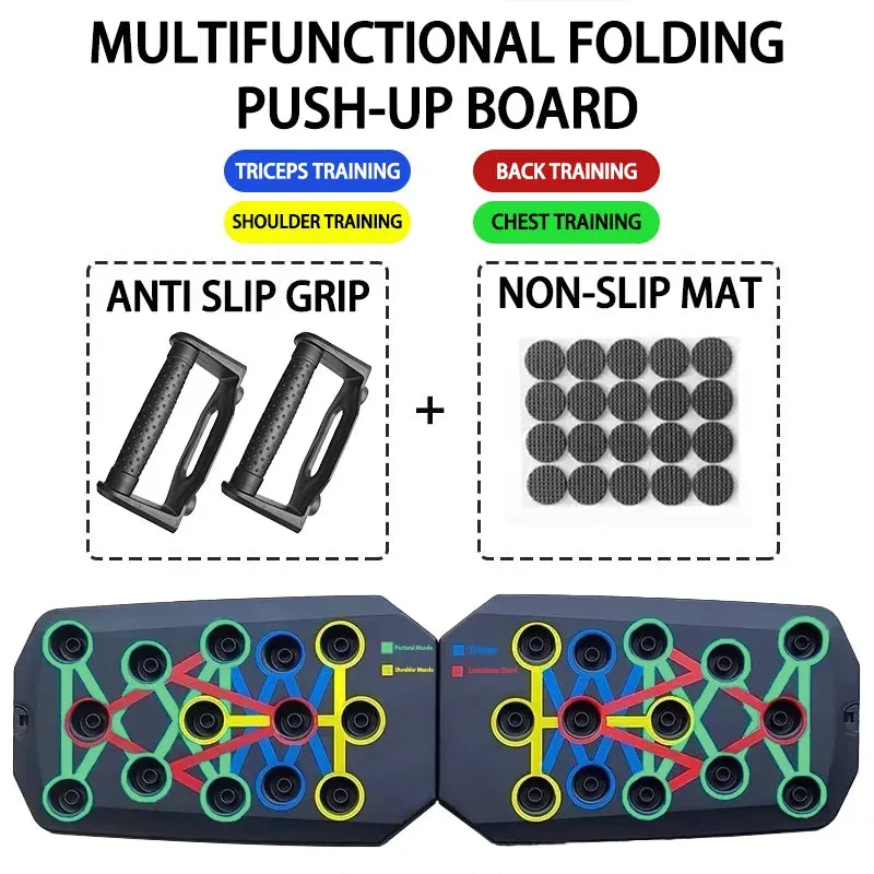 Color-Coded Push-Up Board for Targeted Upper Body Training