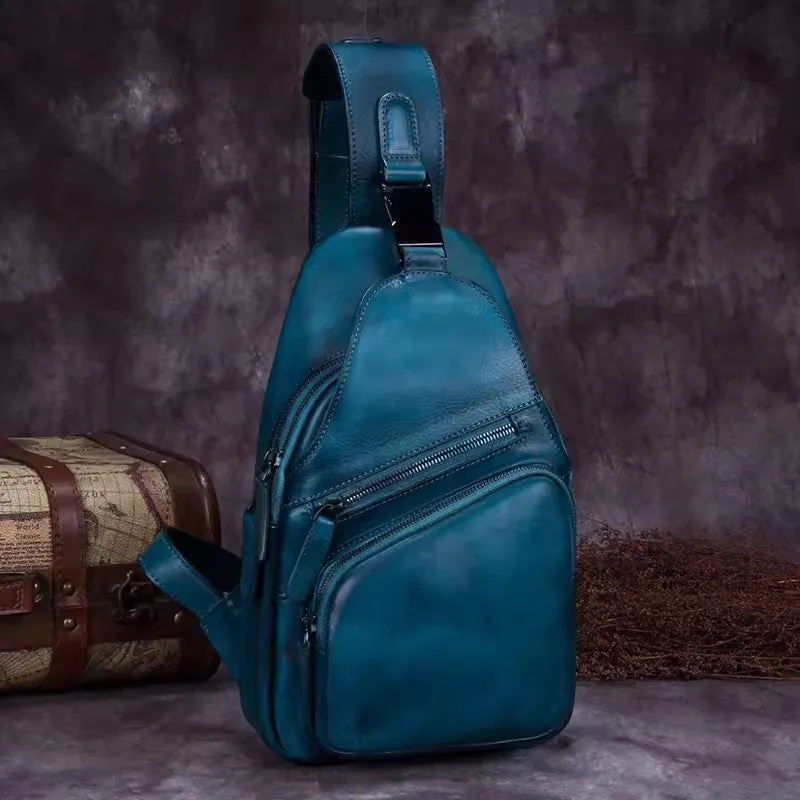 Cool Women's Cross Chest Bag Leather Sling Bags For Women