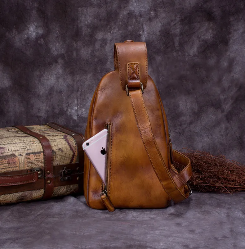 Cool Women's Cross Chest Bag Leather Sling Bags For Women