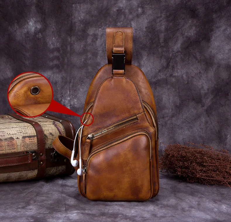 Cool Women's Cross Chest Bag Leather Sling Bags For Women
