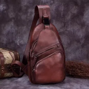 Cool Women's Cross Chest Bag Leather Sling Bags For Women