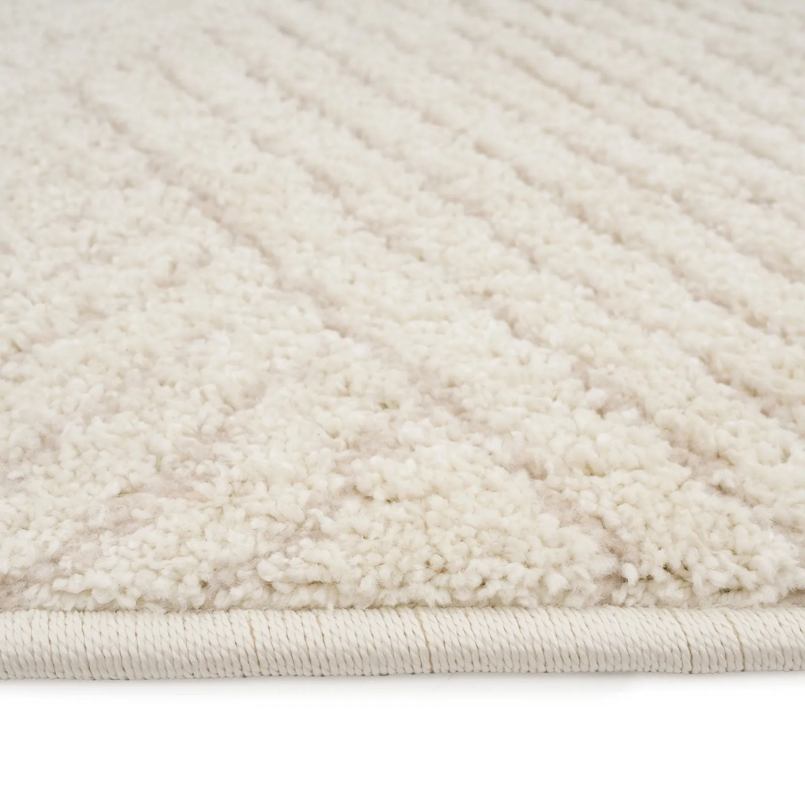 Cream Carved Area Rug - Affa