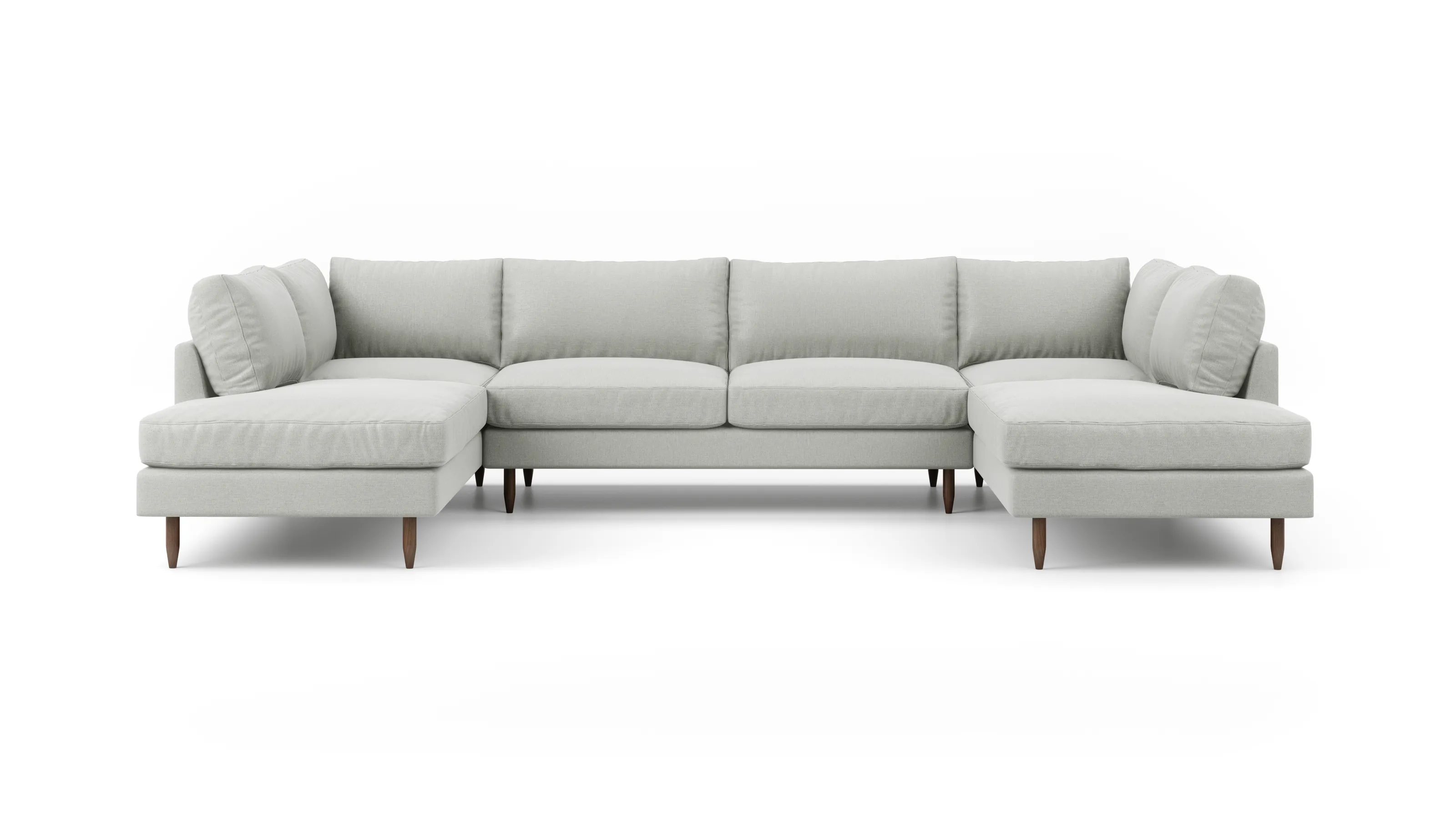 Crowd Pleaser U-Shaped Bumper Sectional  (85" x 139" x 85")