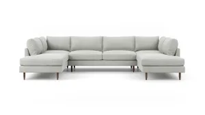 Crowd Pleaser U-Shaped Bumper Sectional  (85" x 139" x 85")