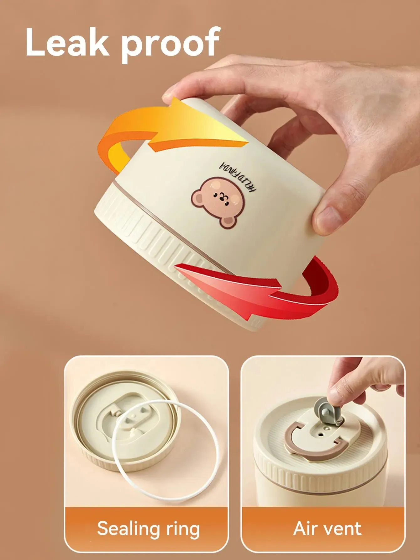 Cute Bear Portable Bento Box Set