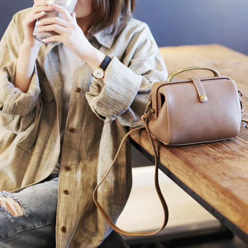 Cute Female Leather Doctor Bags Handbags Shoulder Bag Purse for Women