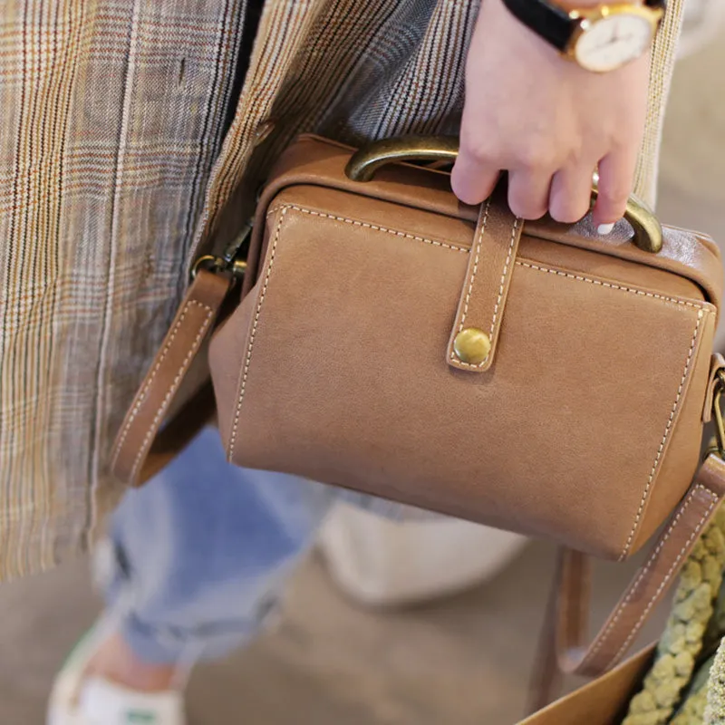 Cute Female Leather Doctor Bags Handbags Shoulder Bag Purse for Women