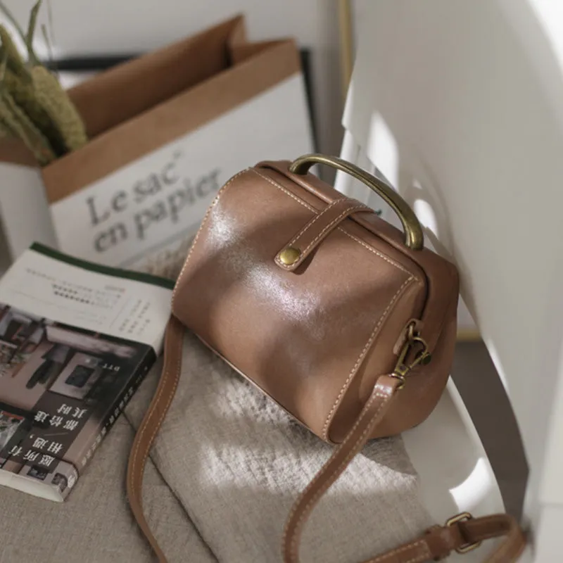 Cute Female Leather Doctor Bags Handbags Shoulder Bag Purse for Women