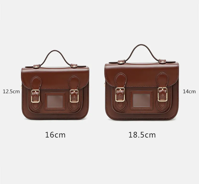 Cute Ladies Mini Black Leather Crossbody Side Bags For Women