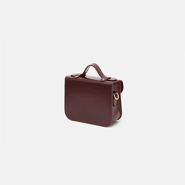 Cute Ladies Mini Black Leather Crossbody Side Bags For Women