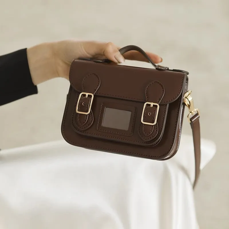 Cute Ladies Mini Black Leather Crossbody Side Bags For Women