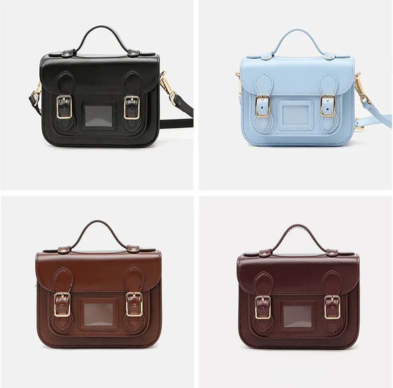 Cute Ladies Mini Black Leather Crossbody Side Bags For Women
