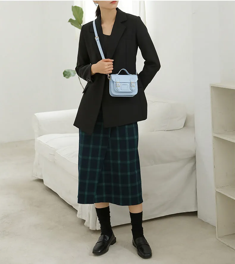 Cute Ladies Mini Black Leather Crossbody Side Bags For Women