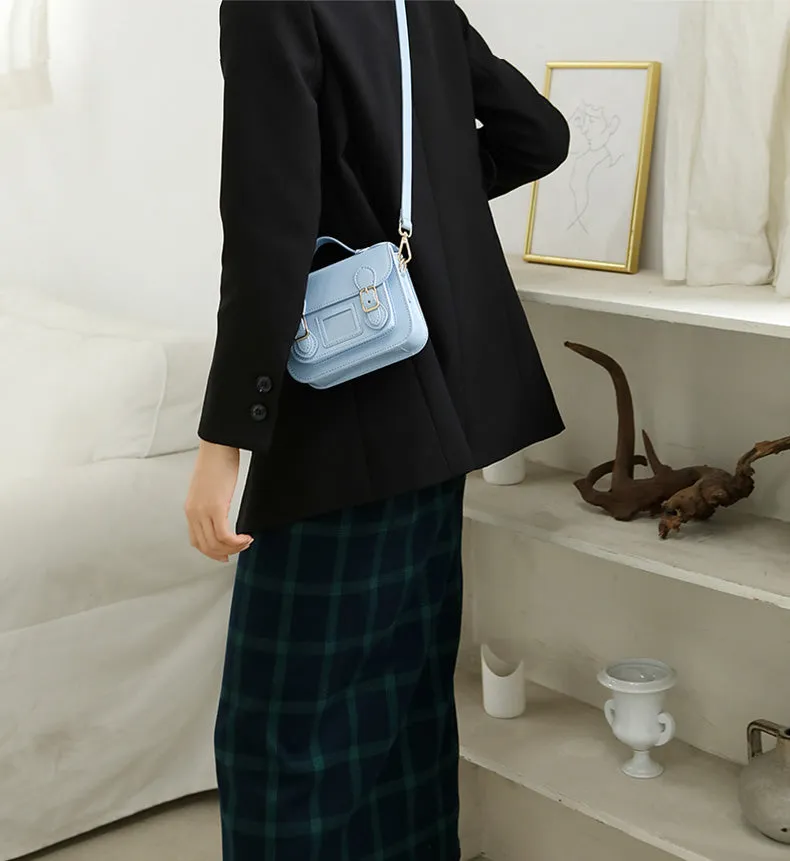Cute Ladies Mini Black Leather Crossbody Side Bags For Women