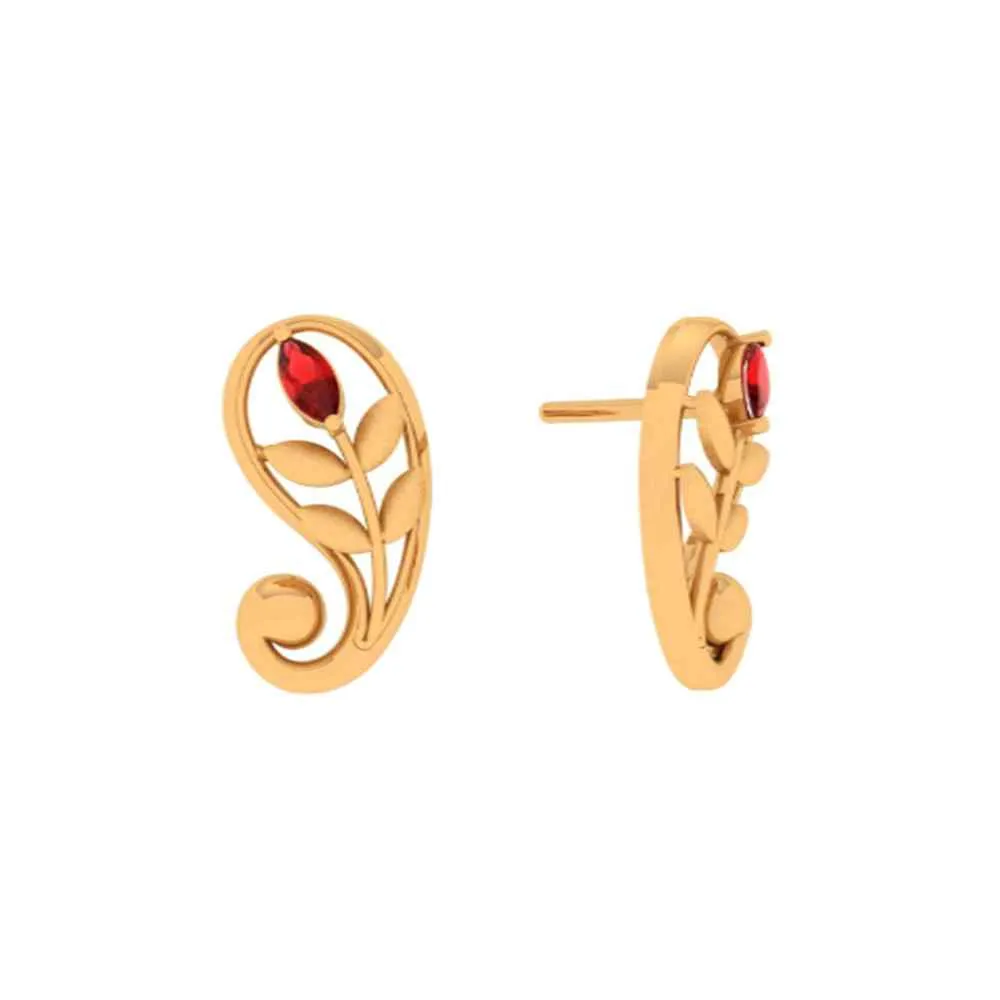 Dazzling  Gold Earrings With Precision Redefined