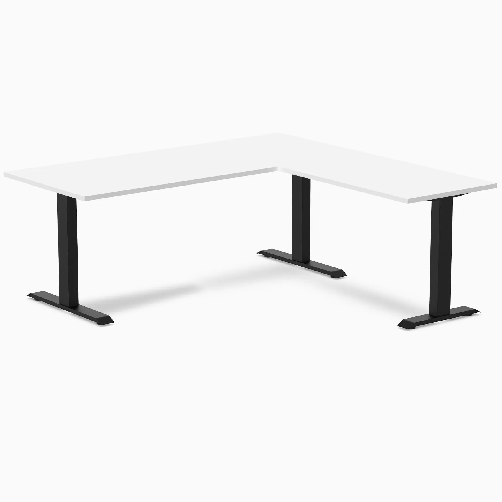 Desky Zero Melamine L-Shape Office Desk