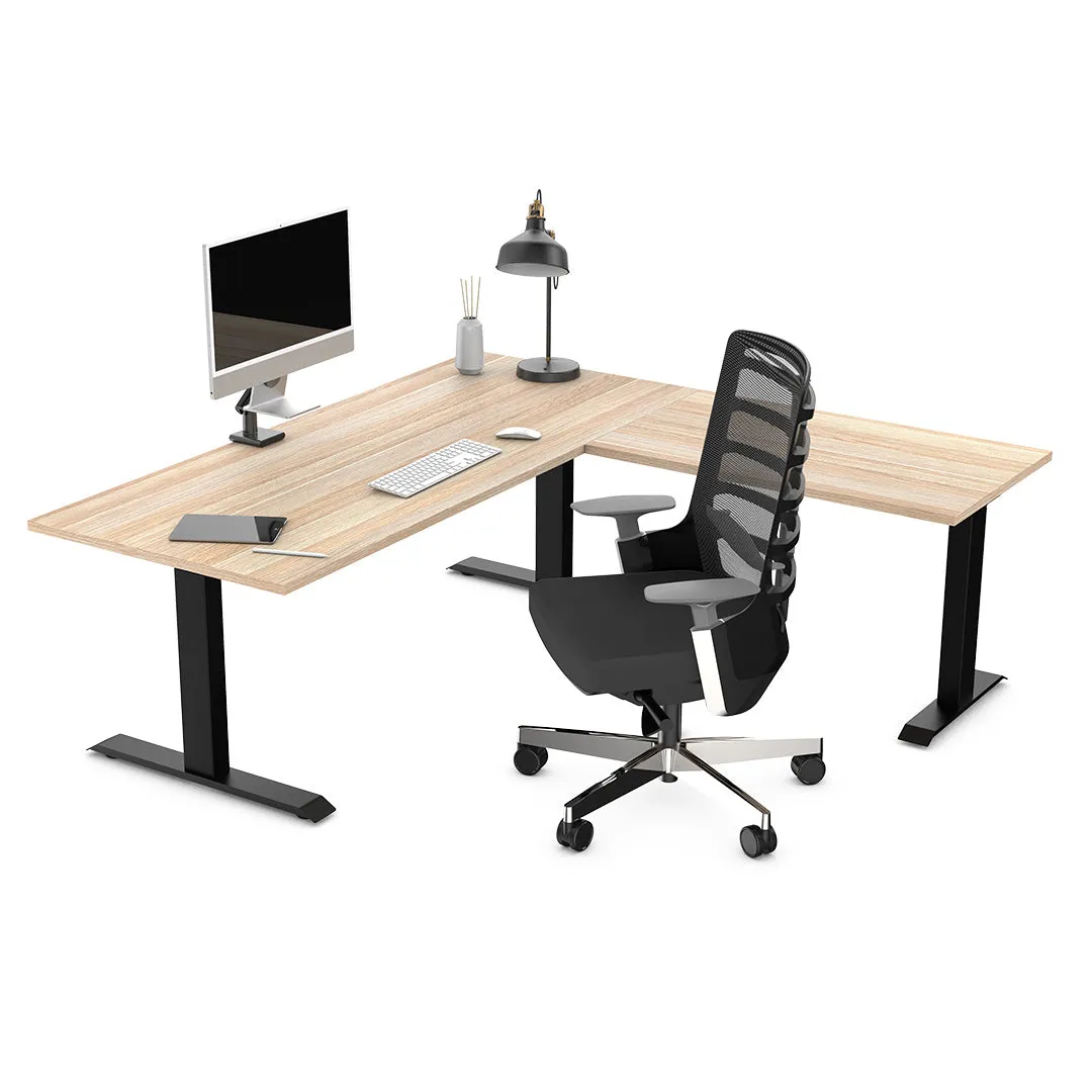 Desky Zero Melamine L-Shape Office Desk