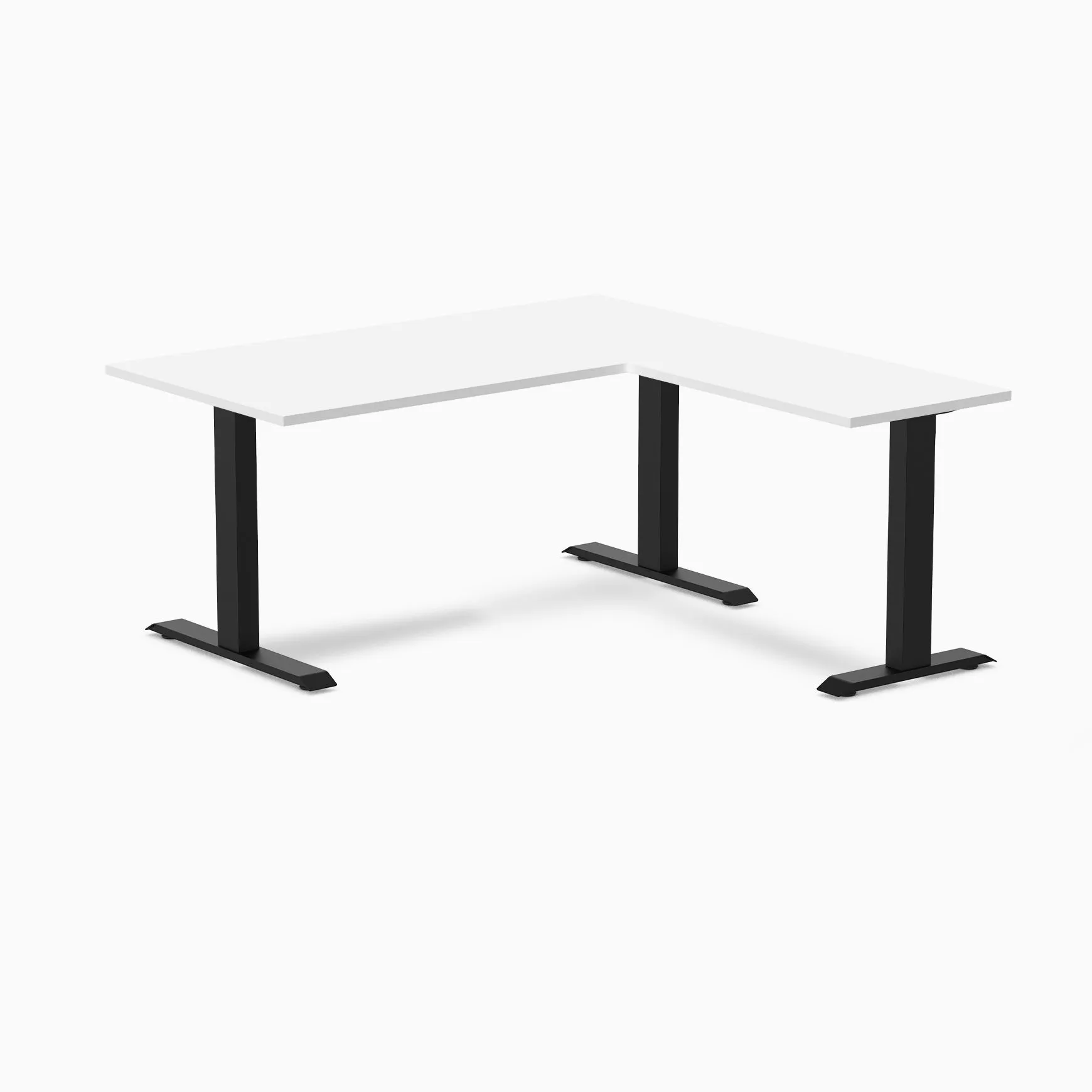 Desky Zero Melamine L-Shape Office Desk