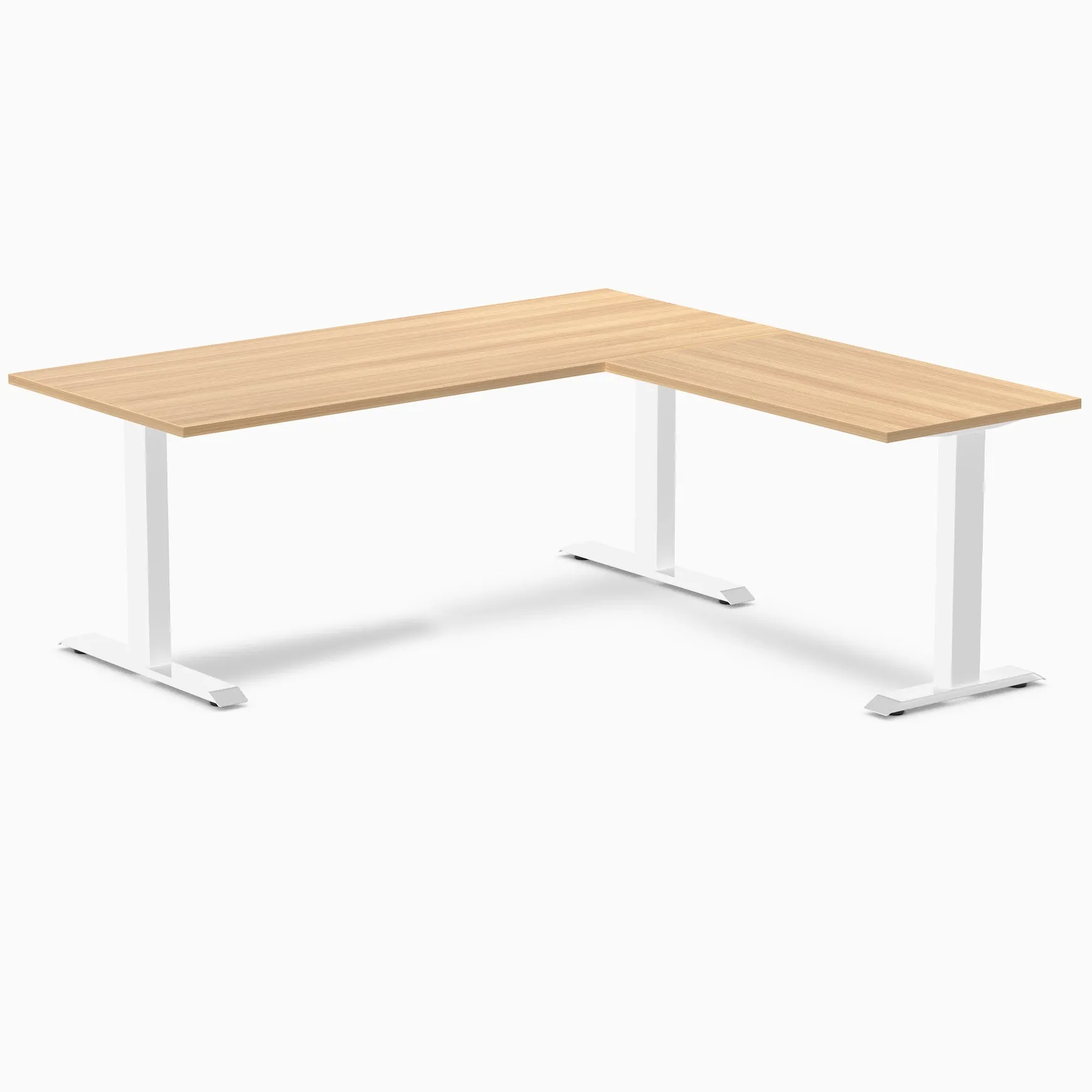 Desky Zero Melamine L-Shape Office Desk
