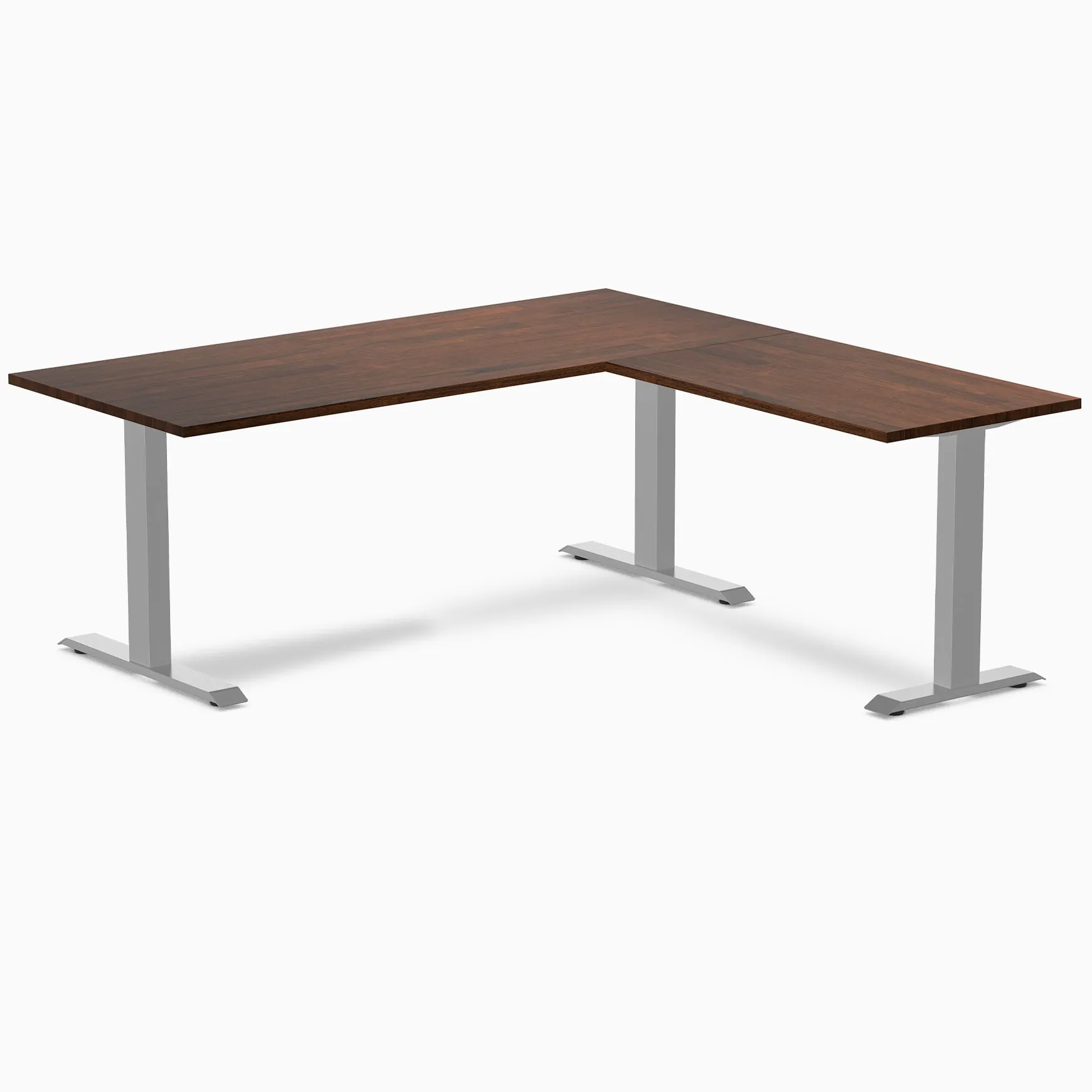 Desky Zero Rubberwood L-Shape Office Desk