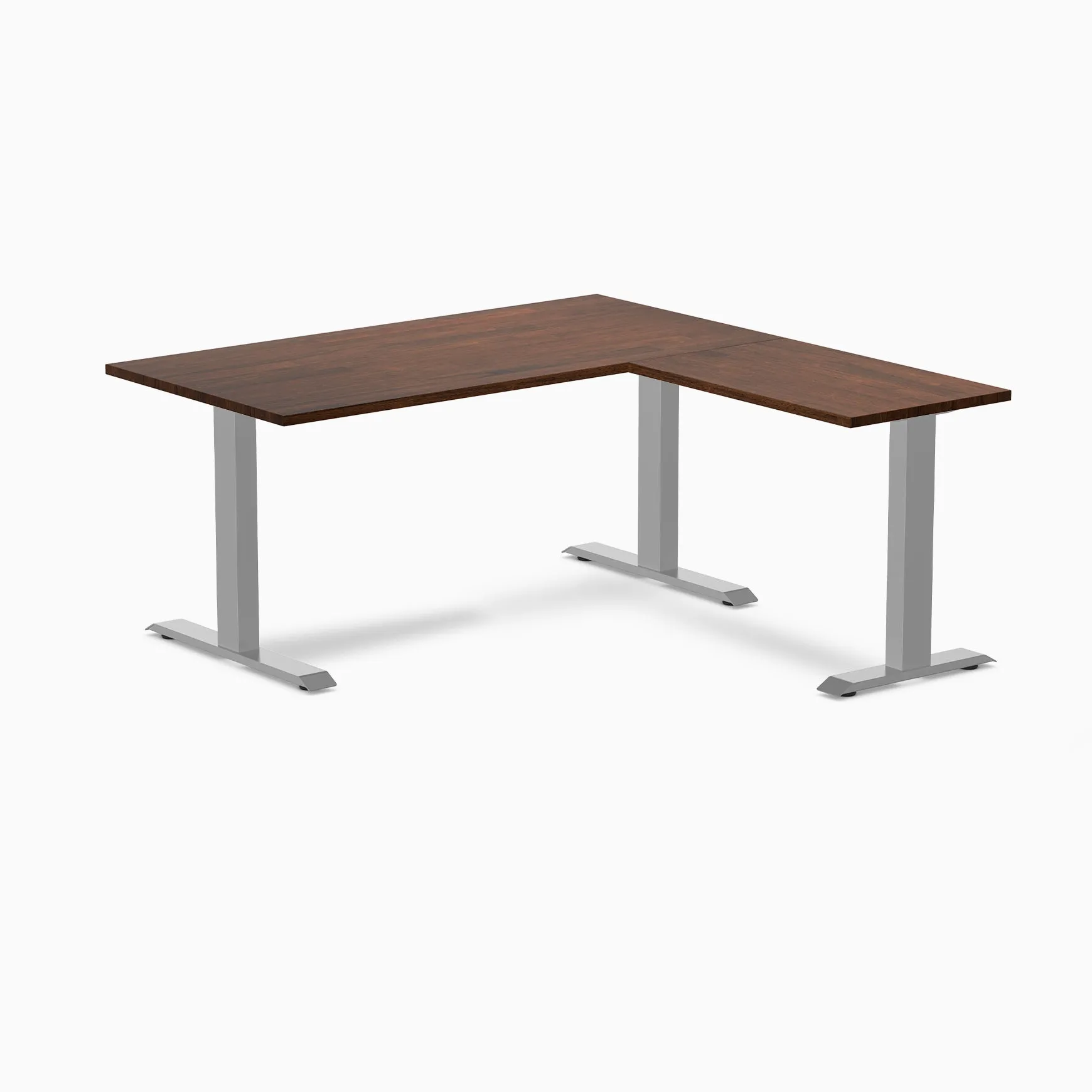 Desky Zero Rubberwood L-Shape Office Desk