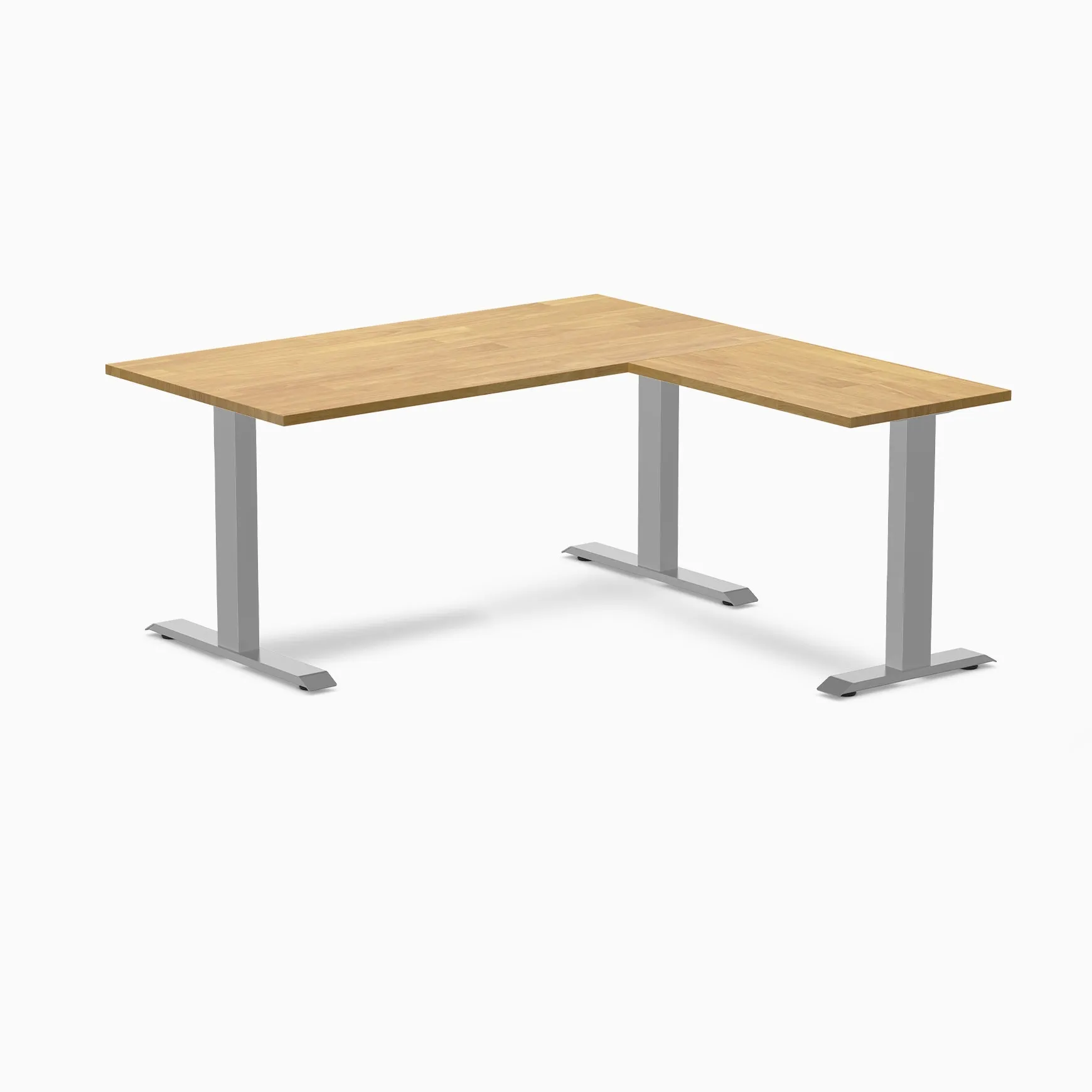 Desky Zero Rubberwood L-Shape Office Desk
