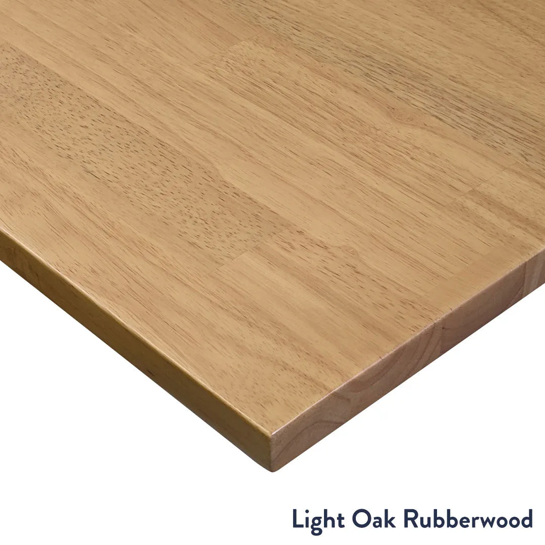 Desky Zero Rubberwood L-Shape Office Desk