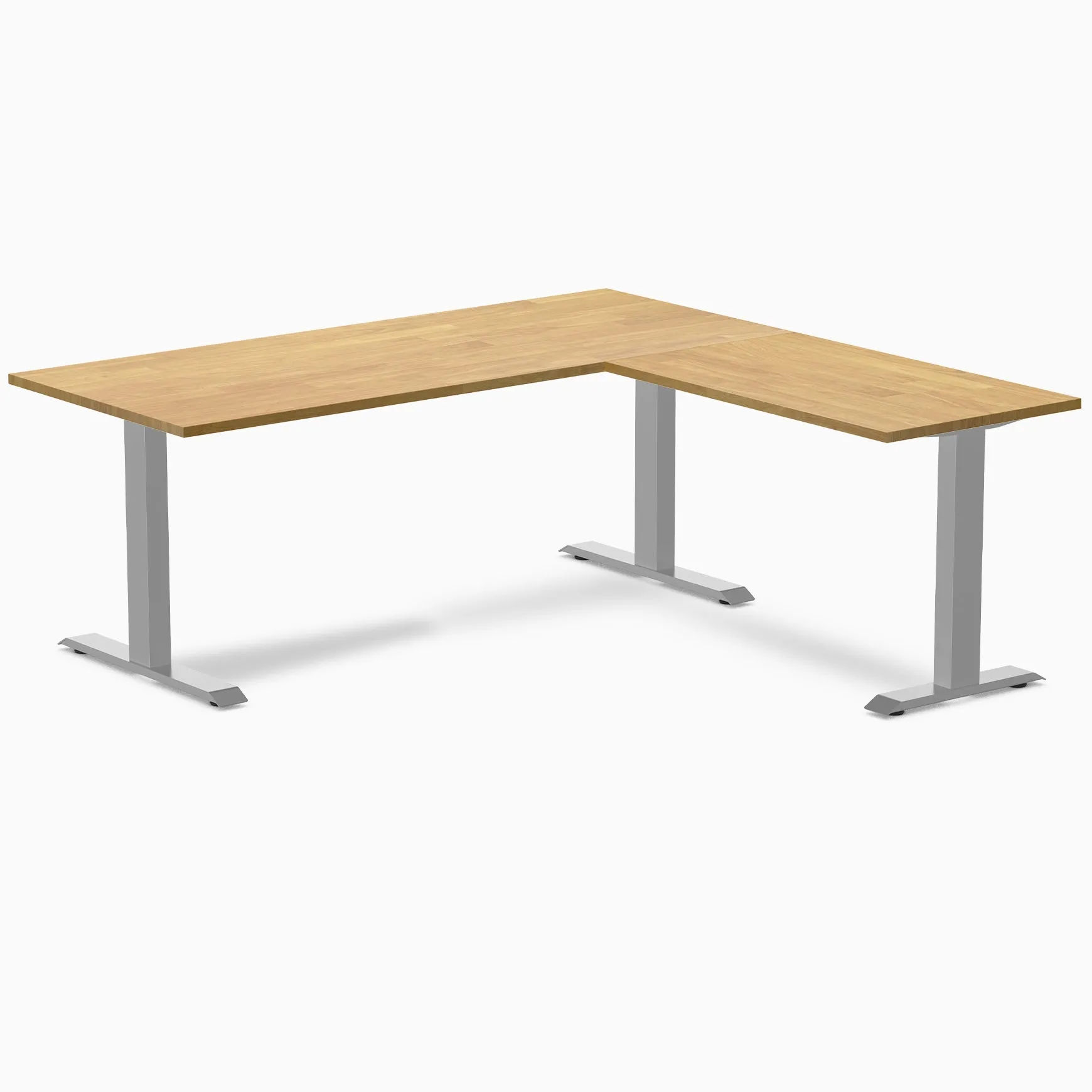 Desky Zero Rubberwood L-Shape Office Desk