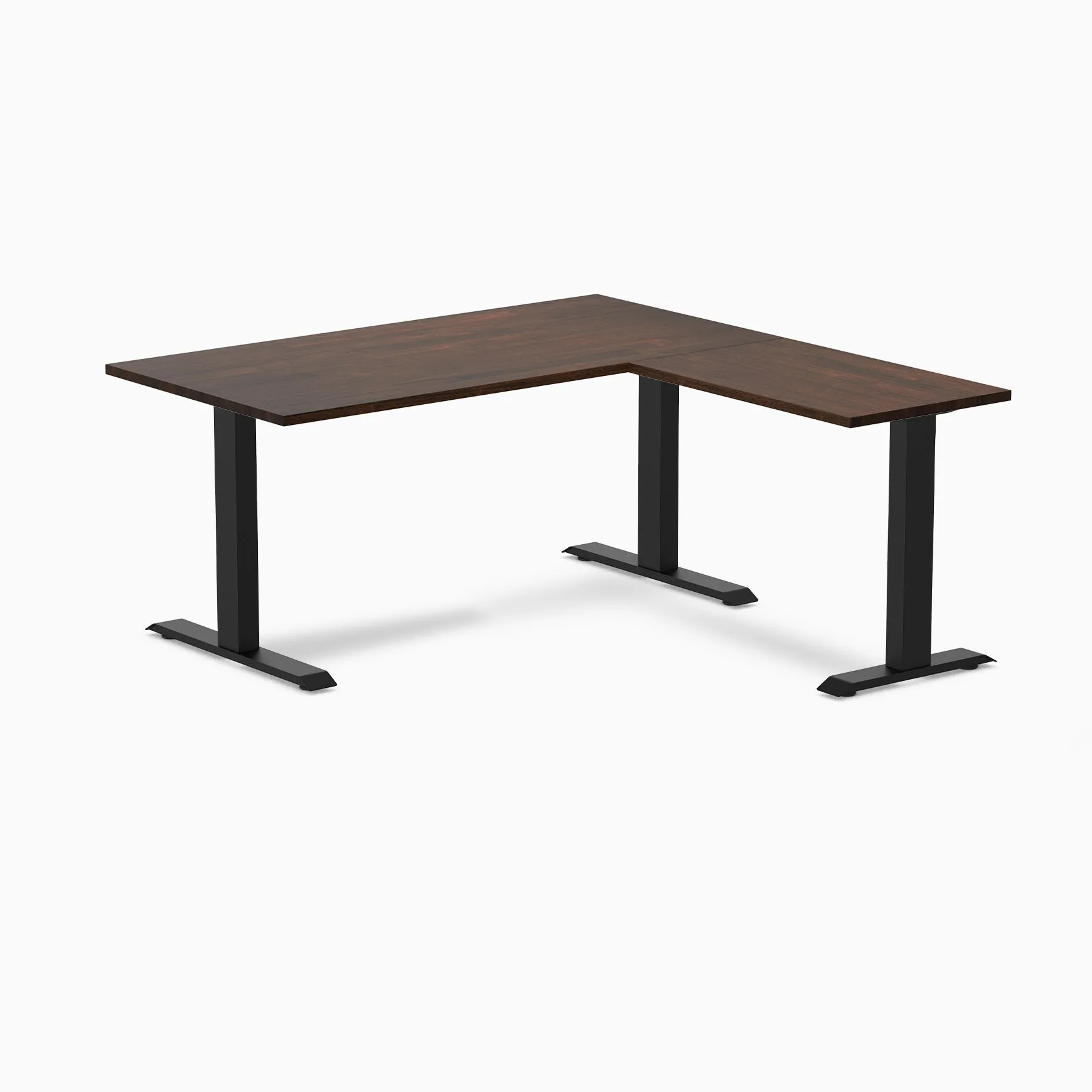 Desky Zero Rubberwood L-Shape Office Desk