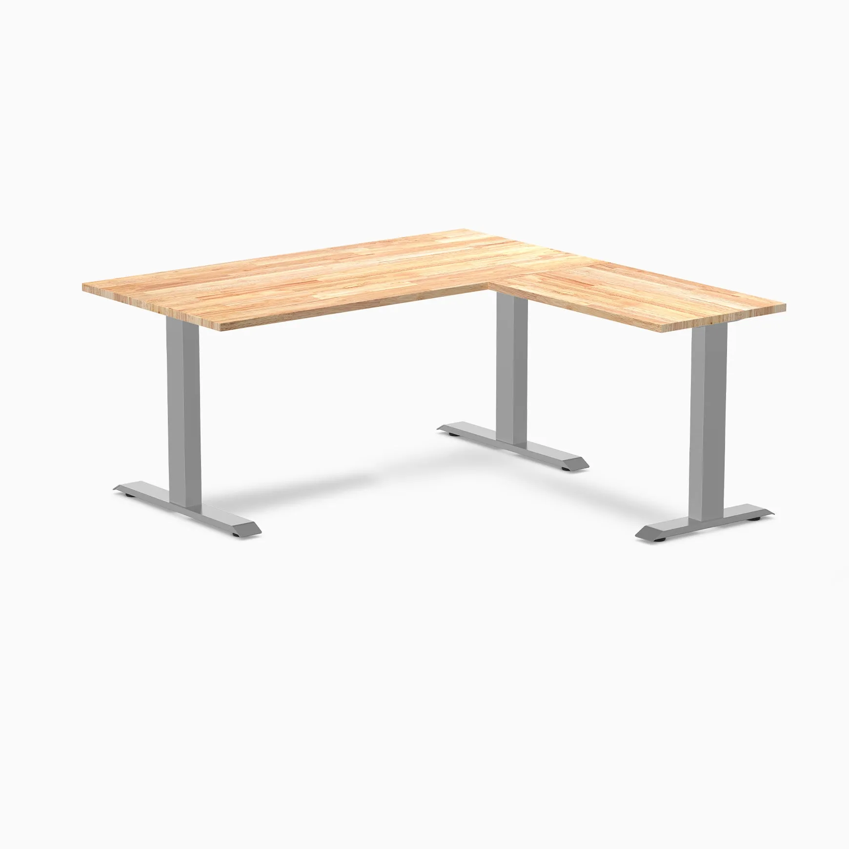 Desky Zero Rubberwood L-Shape Office Desk