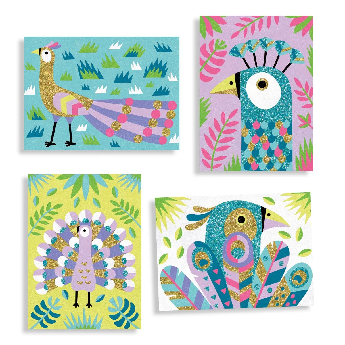 Djeco Sand and Glitter Dazzling Birds