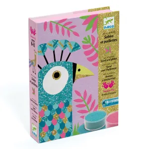 Djeco Sand and Glitter Dazzling Birds
