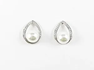 Elegant Pear Shape With Bottom Pearl Fashion Earrings