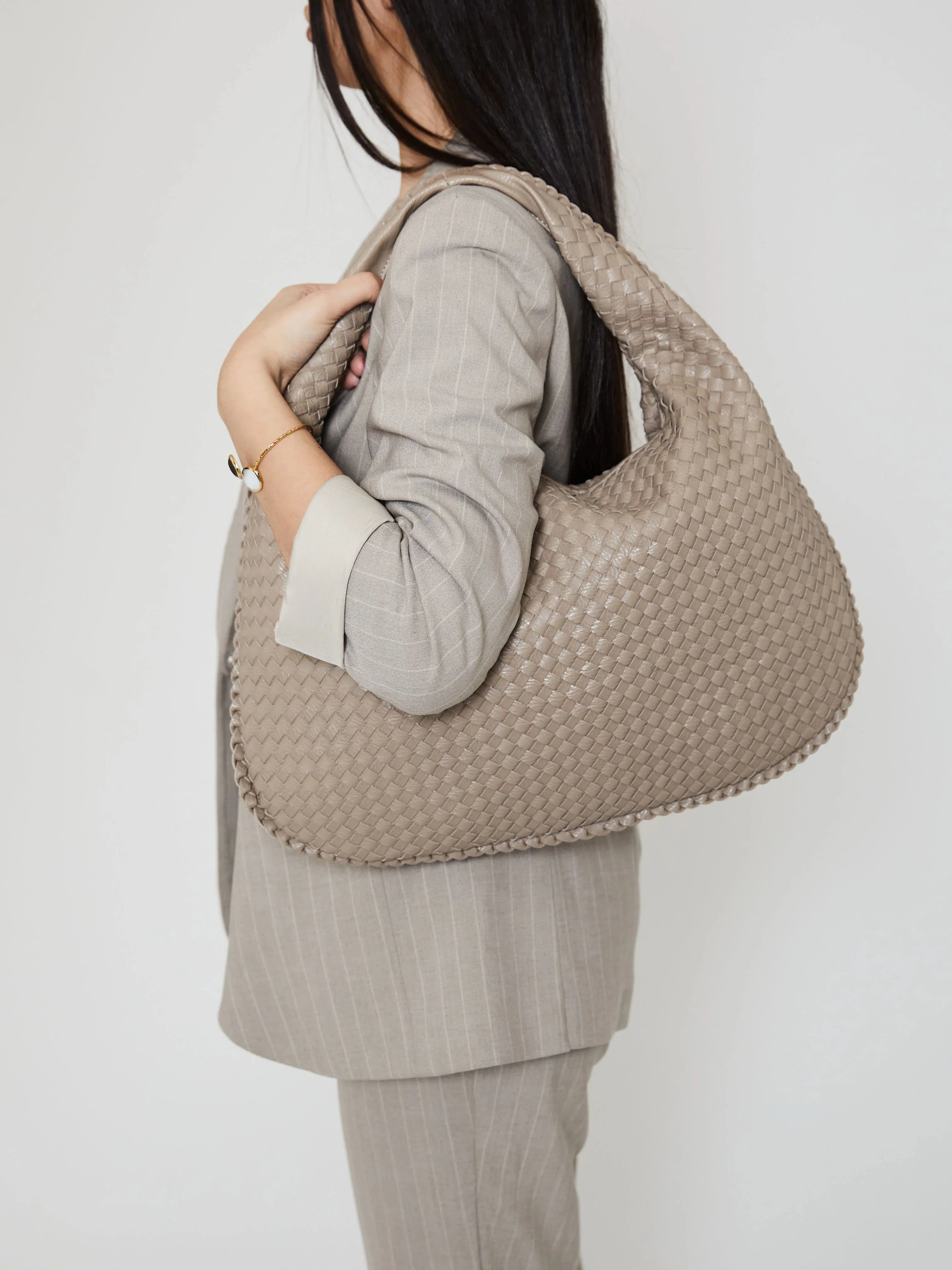 Everyday Leather Bag - KHAKI