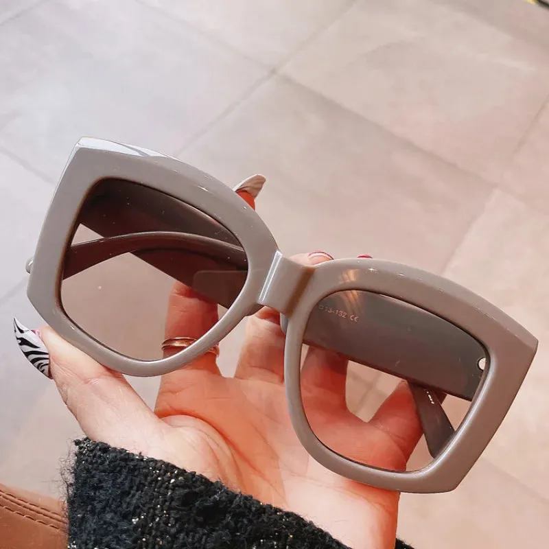 Fashion Designer Leisure Luxury Women's Brand Frame Sun Large Outdoor New Sunglasses