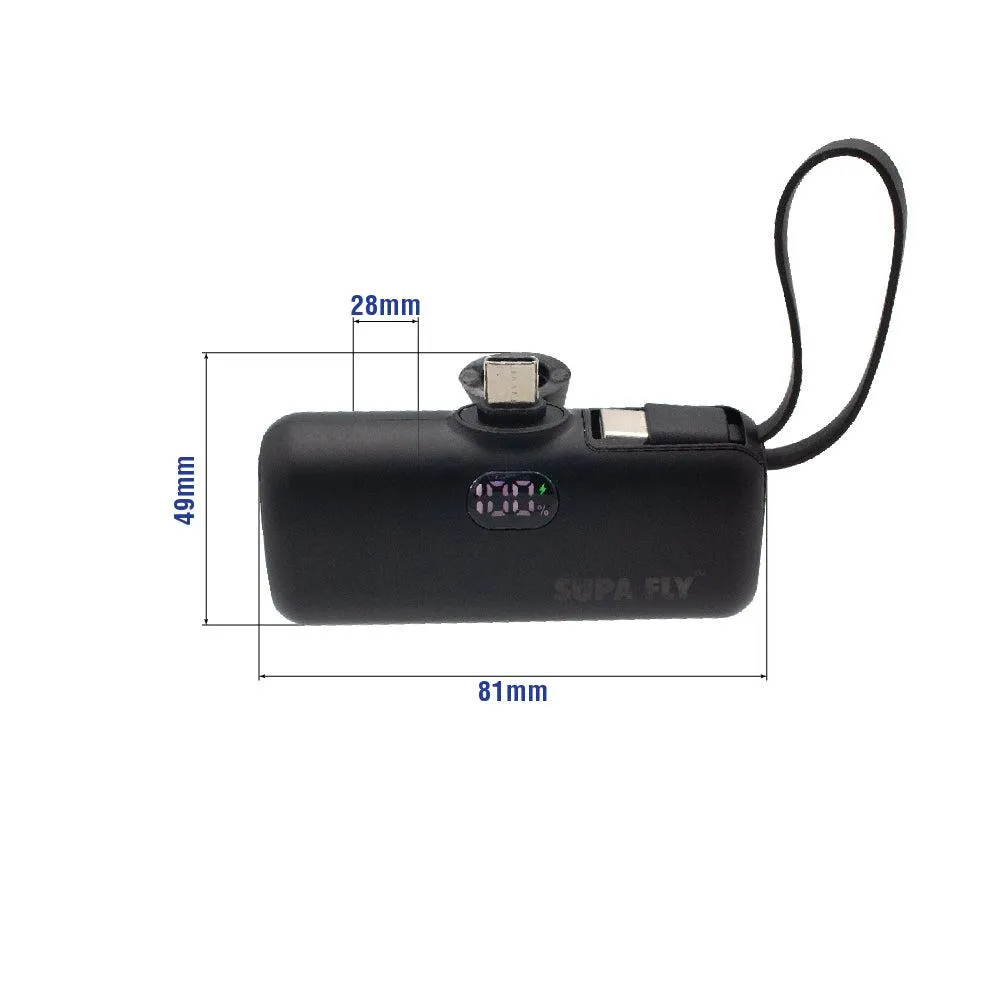 Fast-Charge Power Bank with Lightning Cable | Portable Charger for Smartphones  | Supa Fly