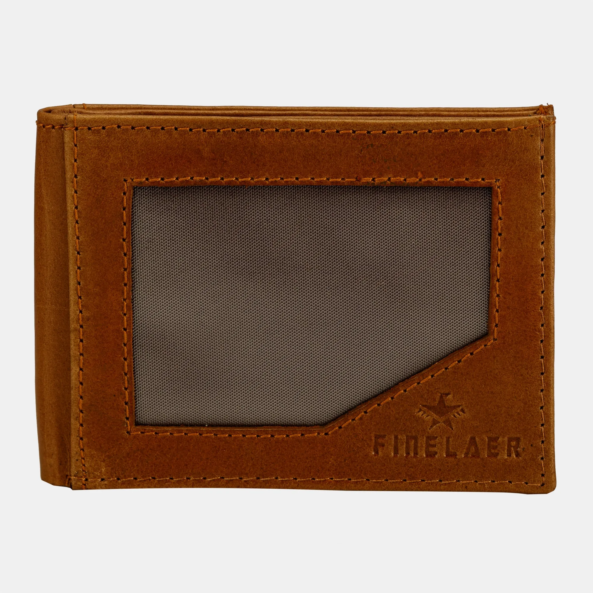 FINELAER Leather Slim Front Pocket Wallets For Men