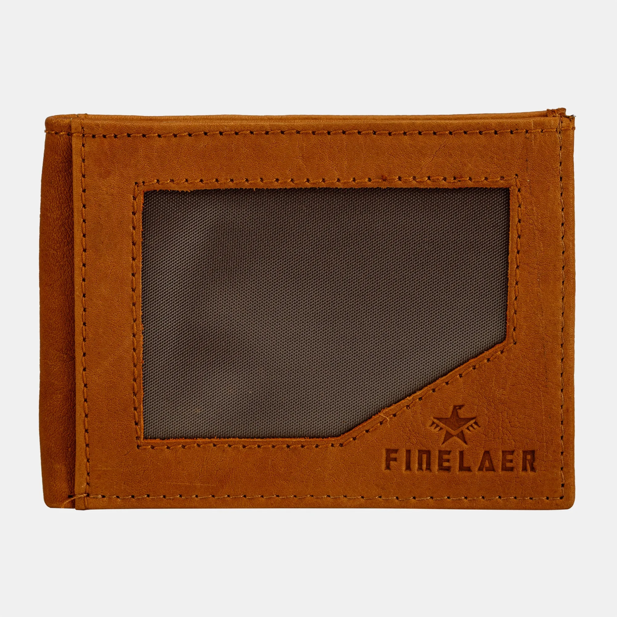FINELAER Leather Slim Front Pocket Wallets For Men