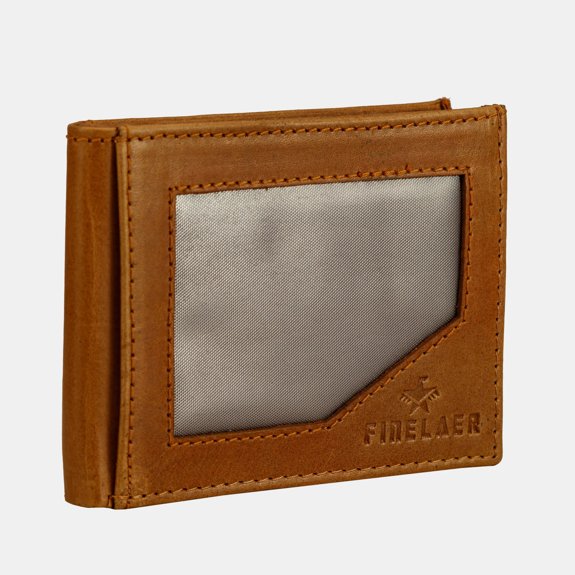 FINELAER Leather Slim Front Pocket Wallets For Men