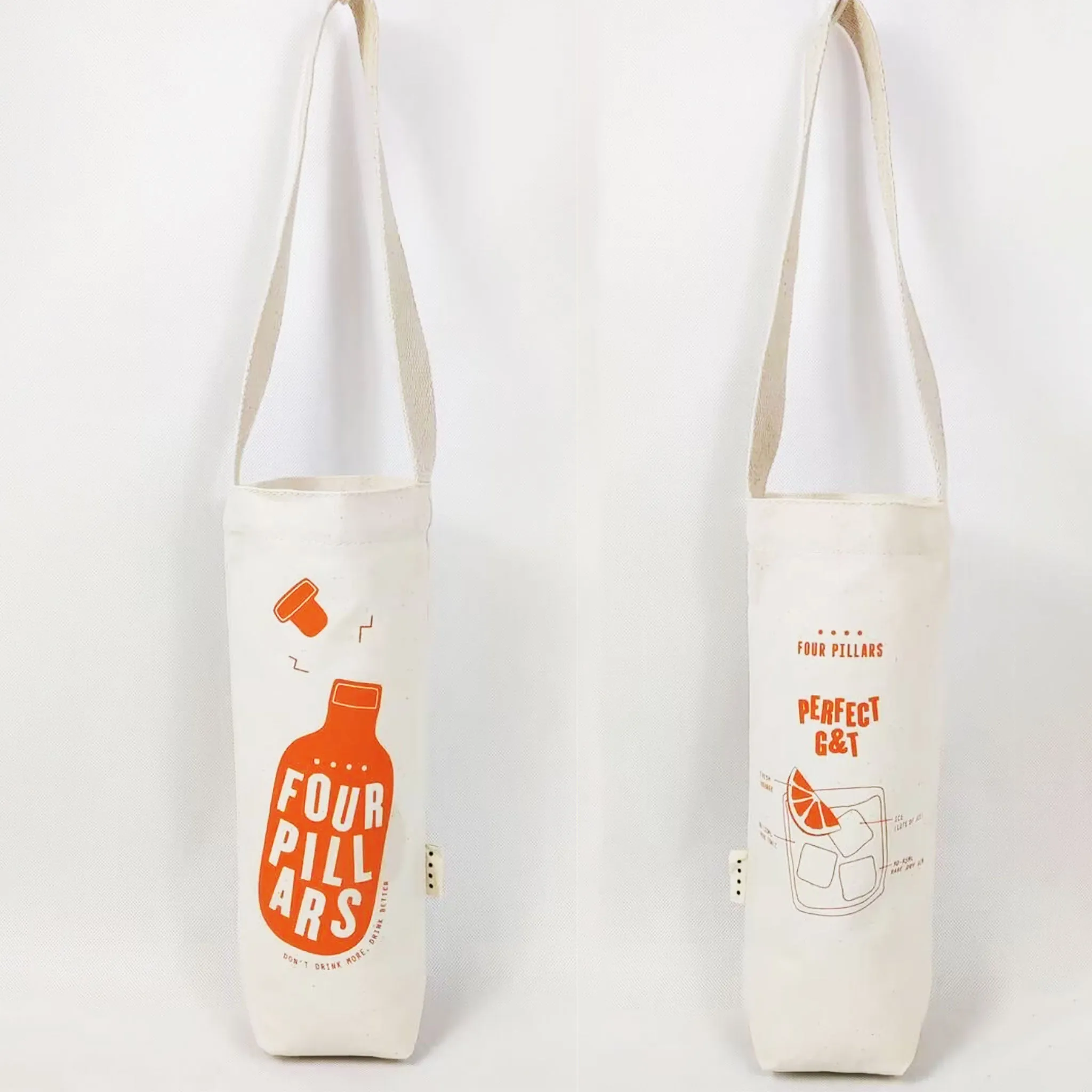 Four Pillars Bottle Tote Bag