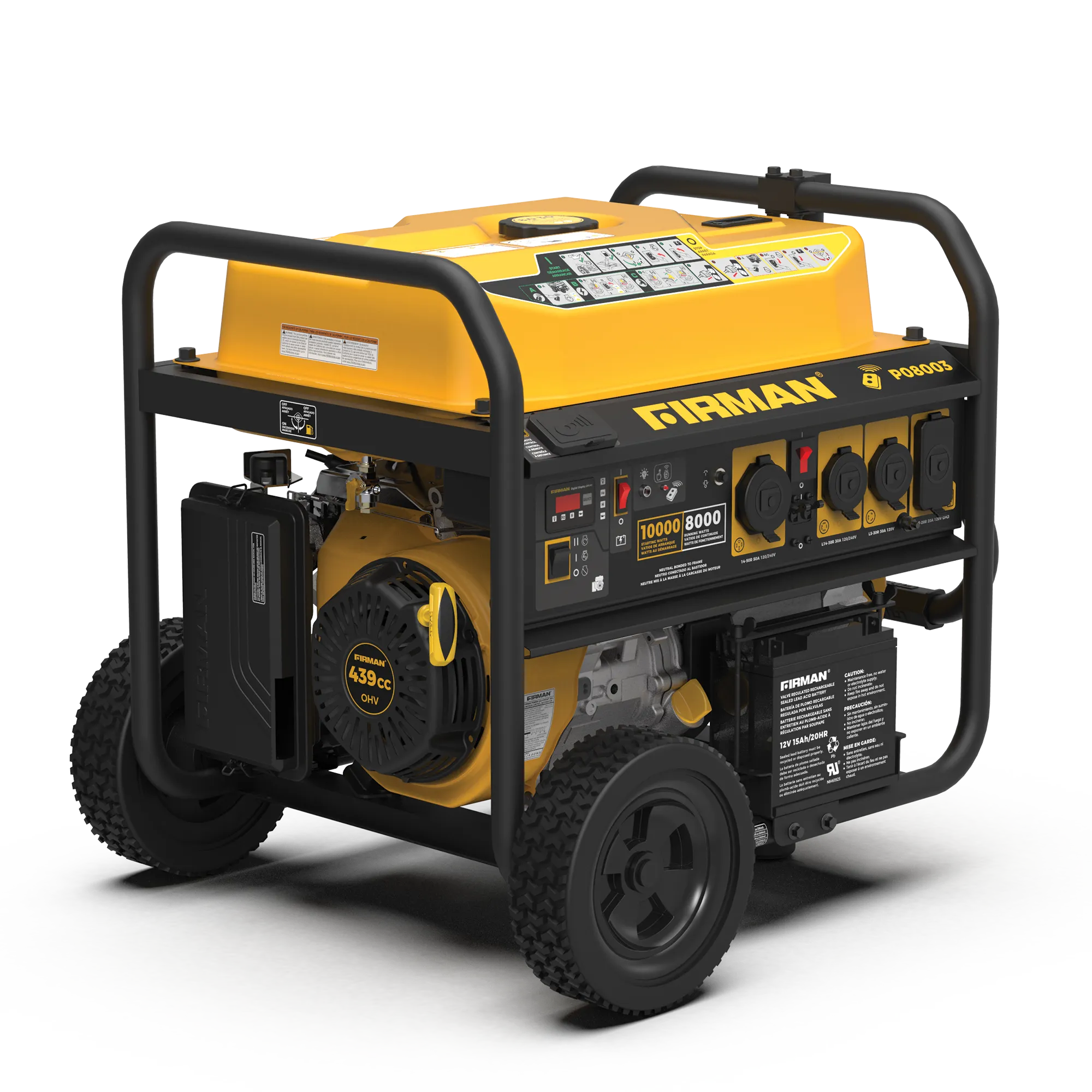 Gas Portable Generator 10000W Remote Start 120/240V