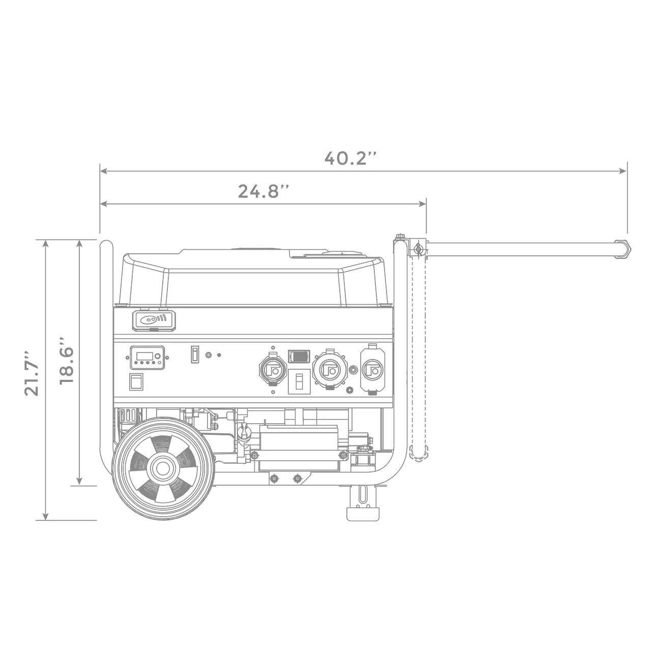 Gas Portable Generator 10000W Remote Start 120/240V