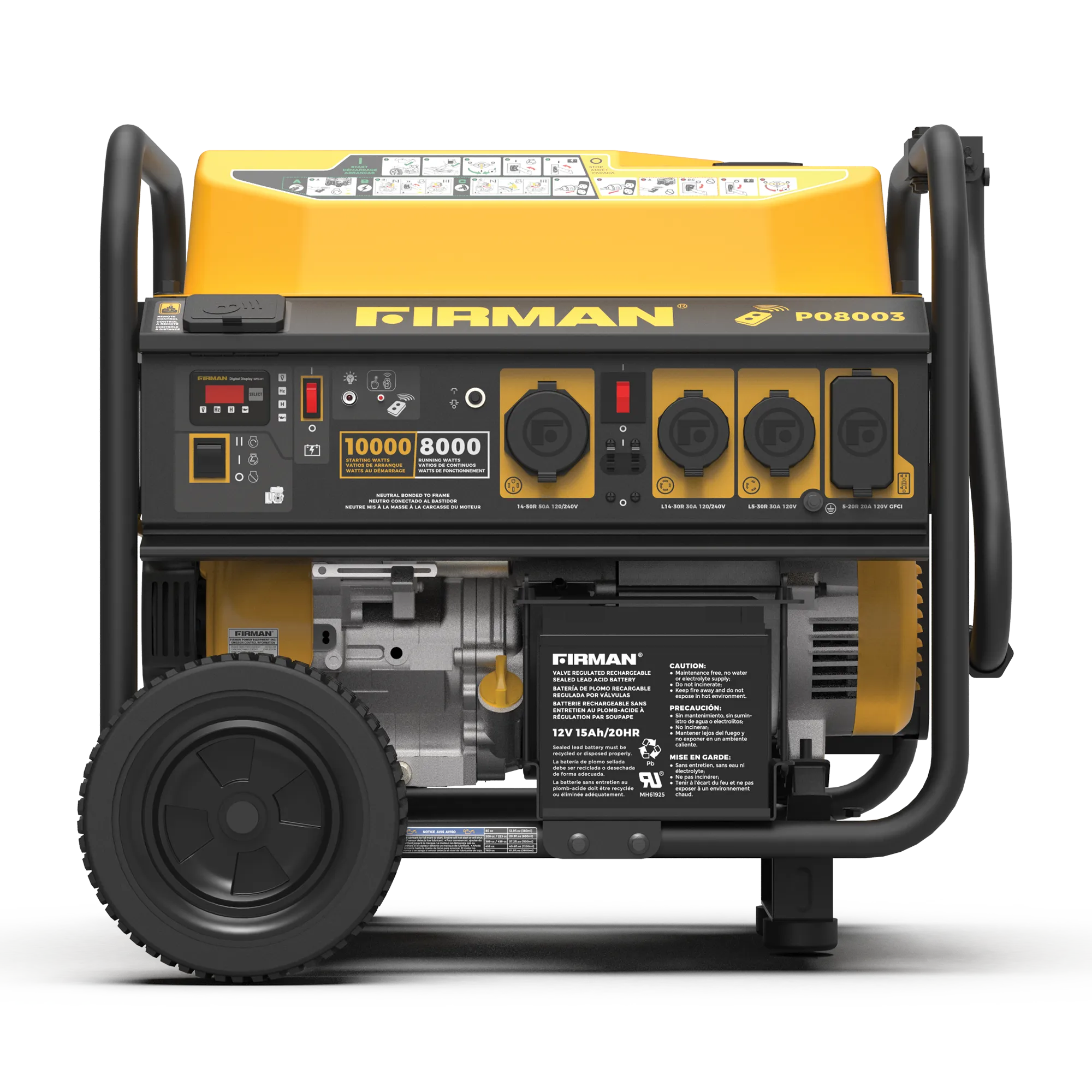 Gas Portable Generator 10000W Remote Start 120/240V
