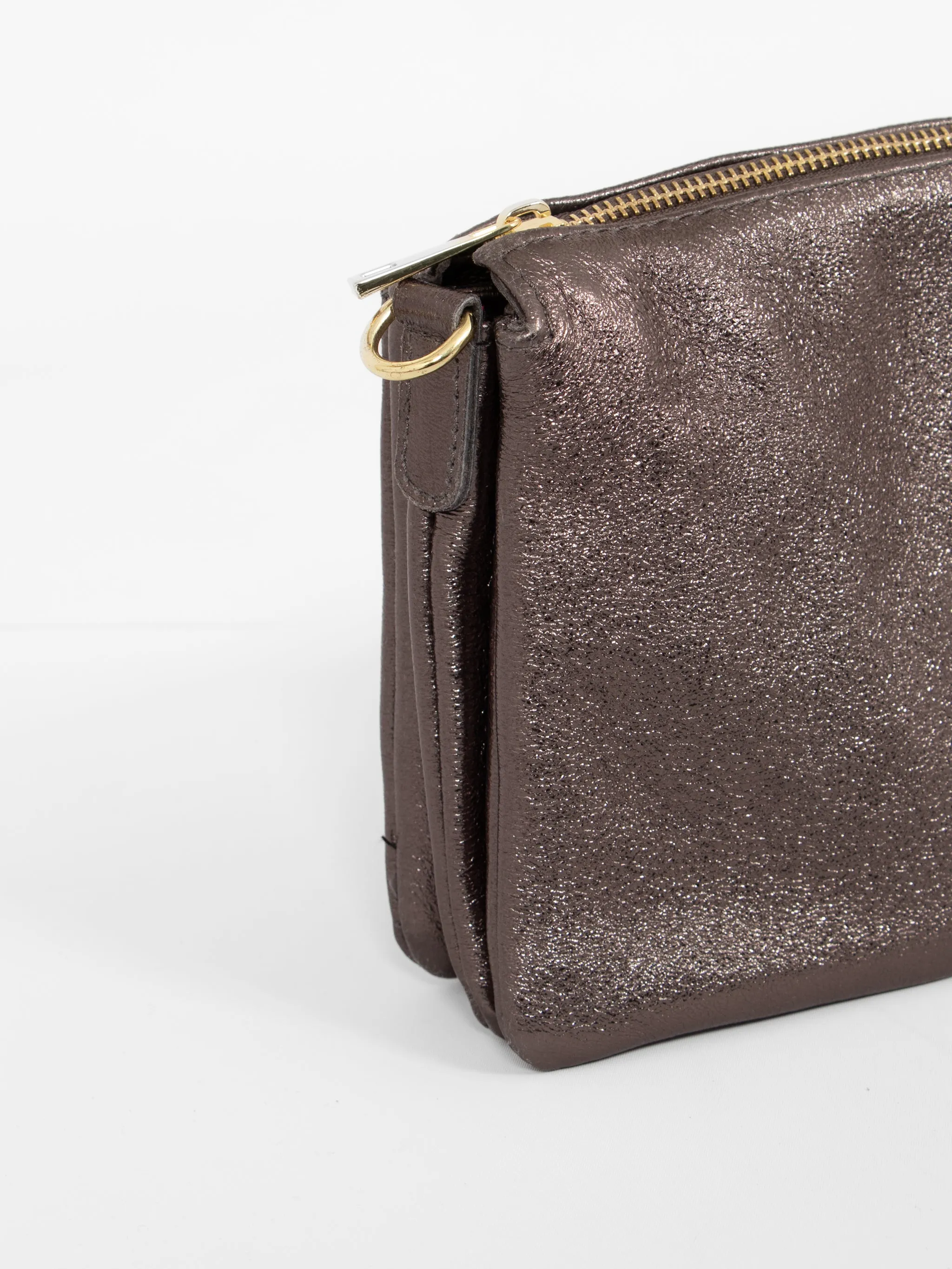 Gia Crossbody Bag - Gun Metal, Metallic