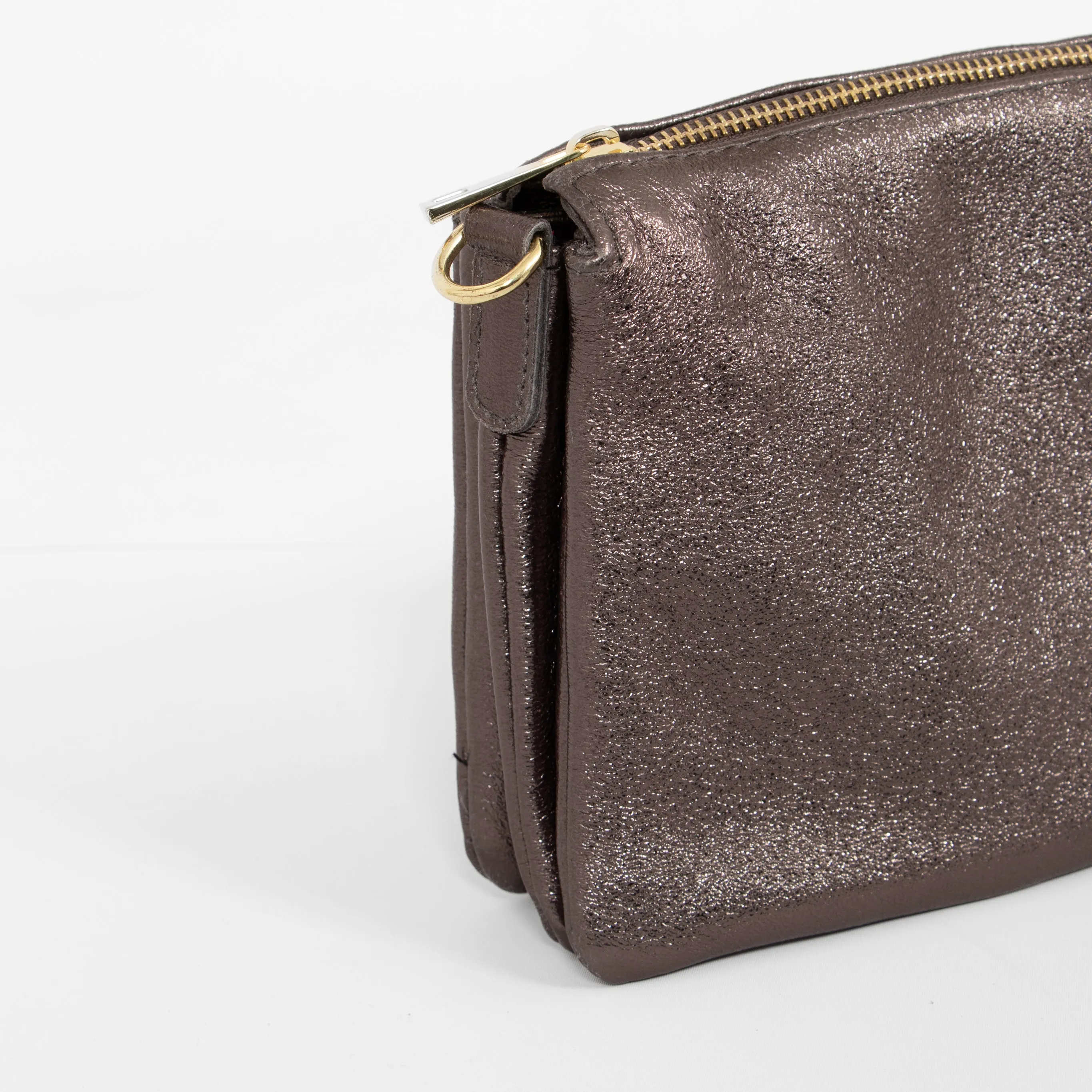 Gia Crossbody Bag - Gun Metal, Metallic